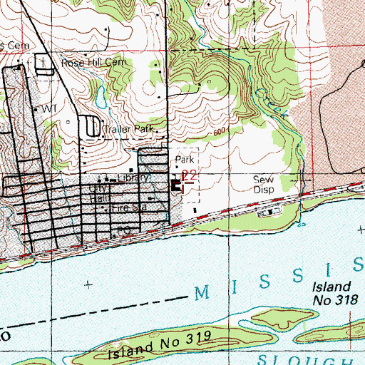 Topographic Map of Buffalo City Park, IA