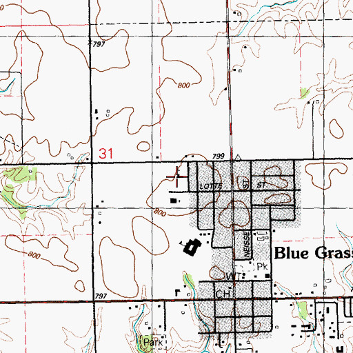 Topographic Map of Saint Andrew Church, IA