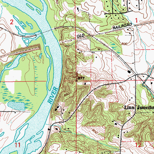 Topographic Map of Rock Island Botanical State Preserve, IA