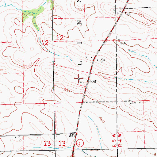 Topographic Map of Prospect Hill Post Office (historical), IA
