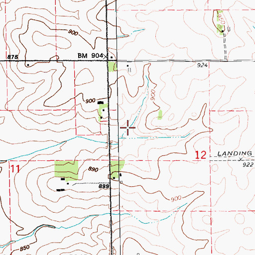 Topographic Map of Crabapple Post Office (historical), IA