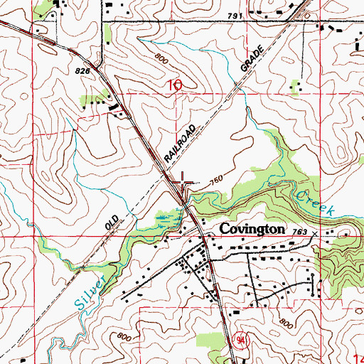 Topographic Map of Covington (historical), IA