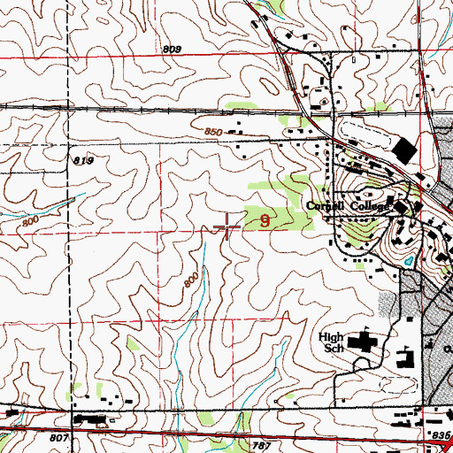 Topographic Map of Saint Julian Post Office (historical), IA