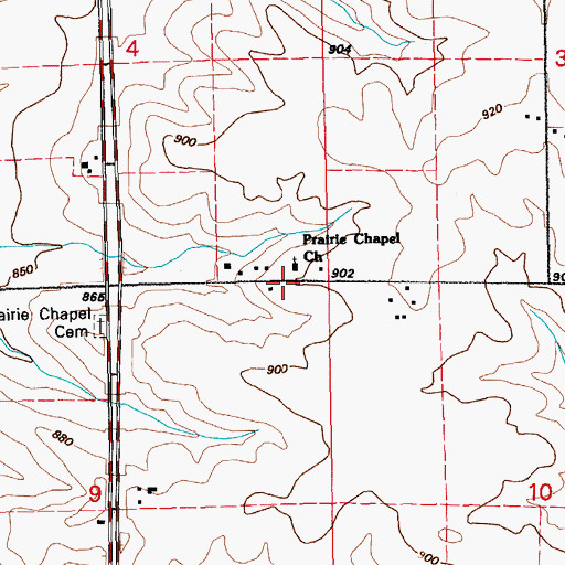 Topographic Map of Rural Post Office (historical), IA