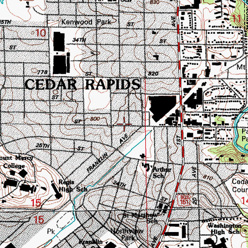 Topographic Map of Grace Brethren Church, IA