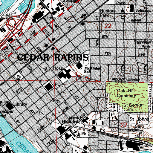 Topographic Map of Fellowship Missionary Baptist Church, IA