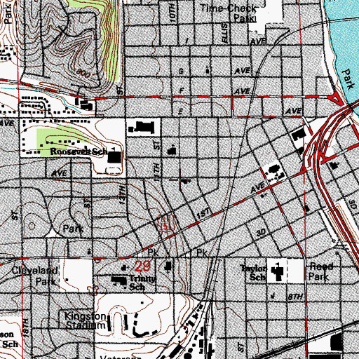 Topographic Map of Olivet Presbyterian Church, IA