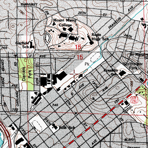 Topographic Map of Cedar Rock Korean Assembly, IA