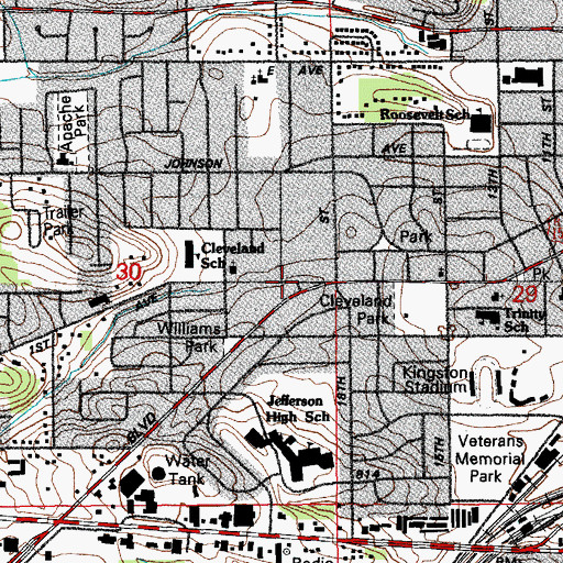 Topographic Map of Christ Holiness Apostolic Temple, IA