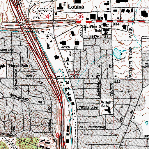 Topographic Map of New Covenant Bible Church, IA