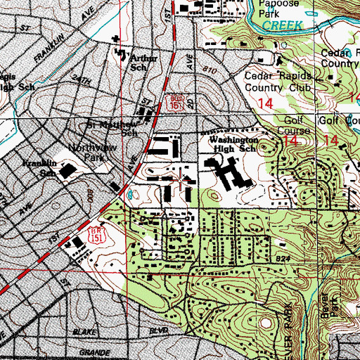 Topographic Map of Bethany Lutheran Church, IA