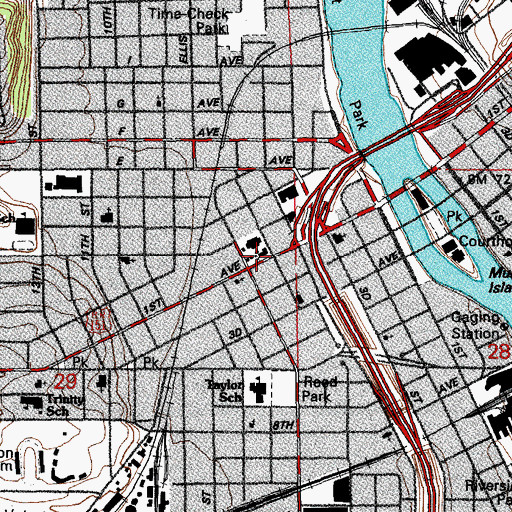 Topographic Map of Saint Patricks Church, IA