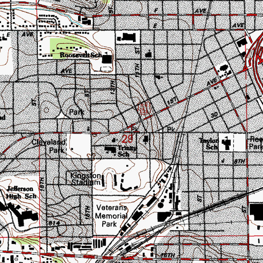 Topographic Map of Good News Baptist Church, IA