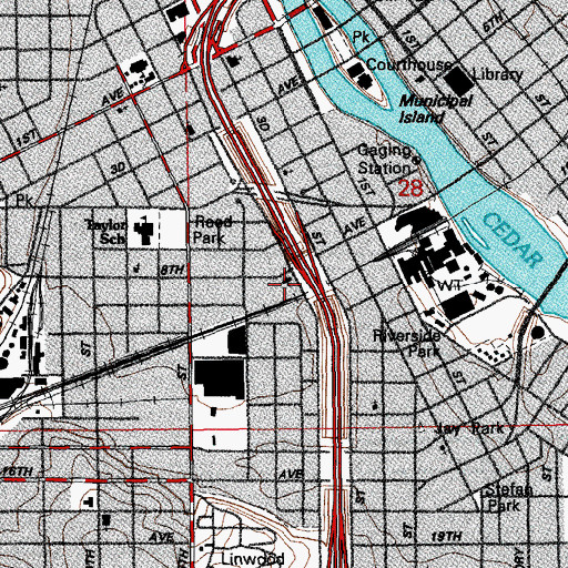 Topographic Map of Eden United Church of Christ, IA