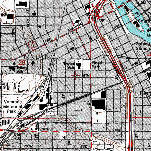 Topographic Map of Word of Faith Pentecostal Church, IA