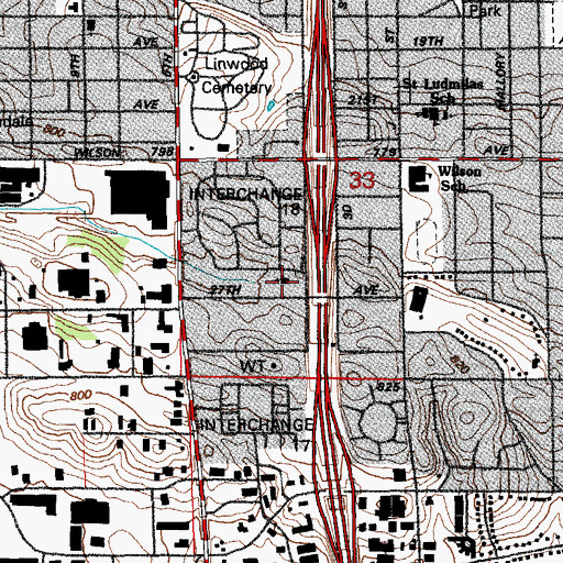 Topographic Map of Asbury United Methodist Church, IA