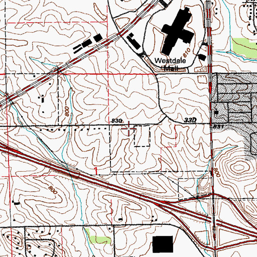 Topographic Map of New Creation United Methodist Church, IA