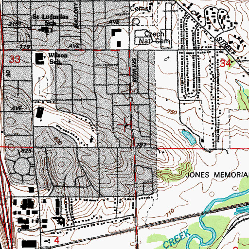 Topographic Map of Hope Lutheran Church, IA