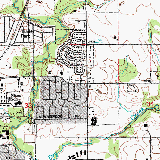 Topographic Map of Living Hope Wesleyan Church, IA