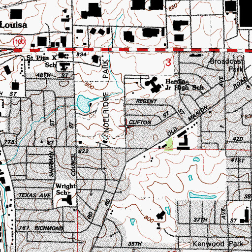Topographic Map of Noelridge Baptist Church, IA