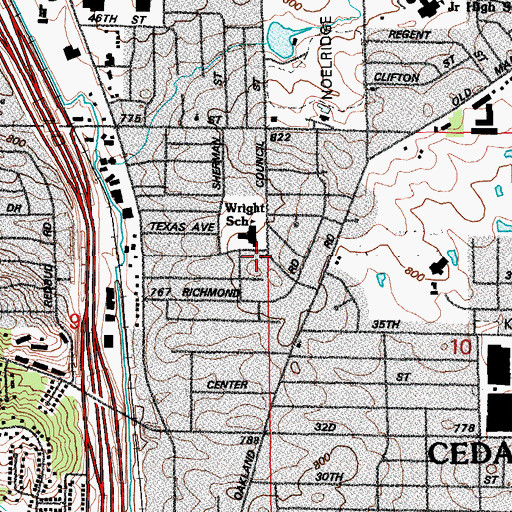 Topographic Map of Knox Presbyterian Church, IA