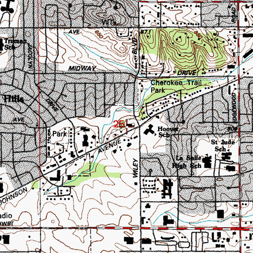 Topographic Map of Concordia Lutheran Church, IA