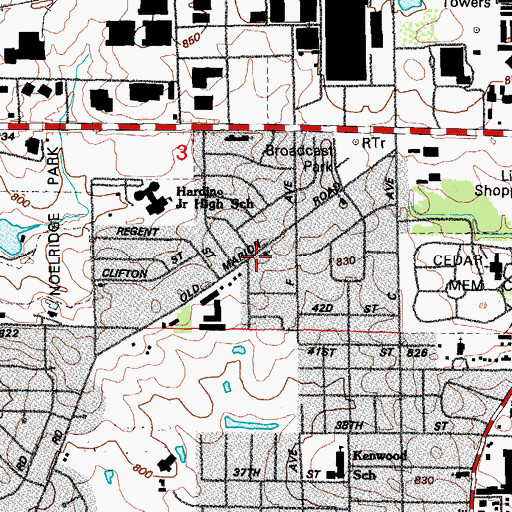Topographic Map of First Pentecostal Church, IA