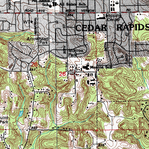 Topographic Map of Seventh Day Church of God, IA