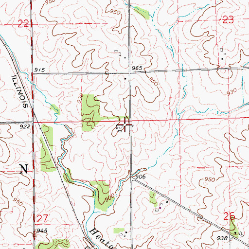 Topographic Map of Torah Post Office (historical), IA