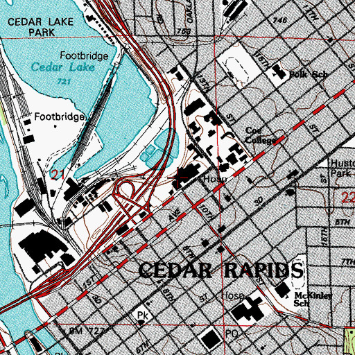 Topographic Map of Eastern Iowa Heart Institute, IA