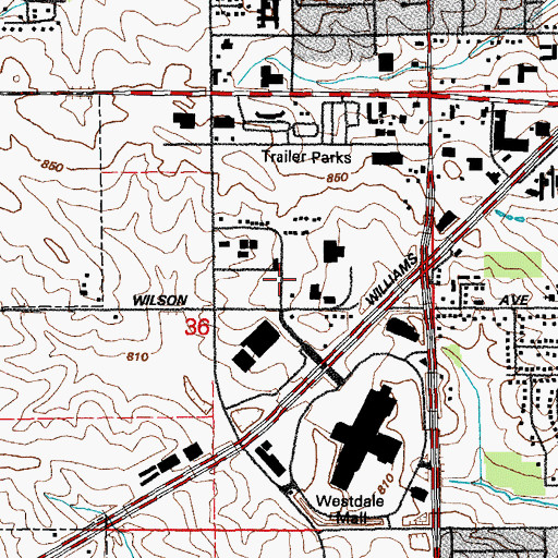 Topographic Map of Medicenter West, IA