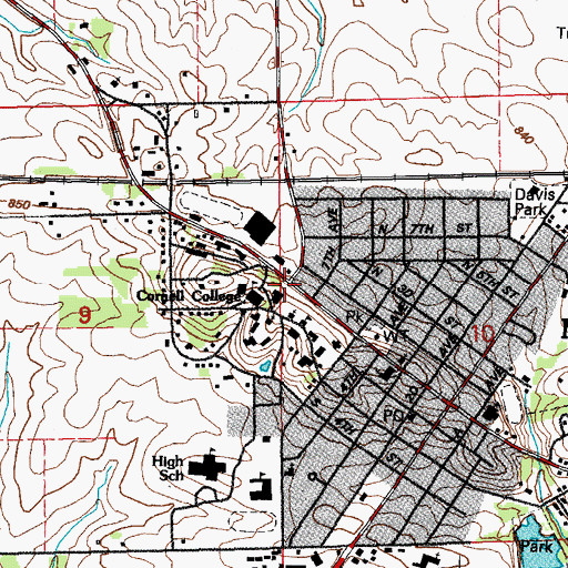 Topographic Map of Music Practice House, IA
