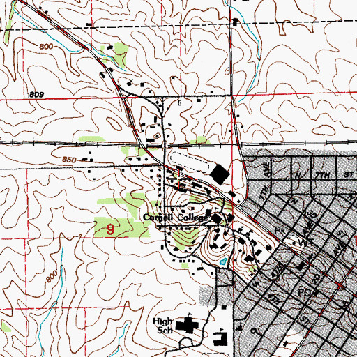 Topographic Map of Baldwin House, IA