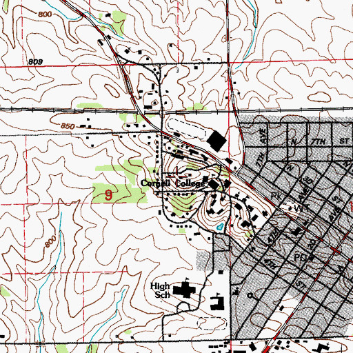 Topographic Map of Collin House, IA