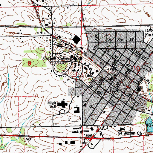 Topographic Map of Ink Pond, IA