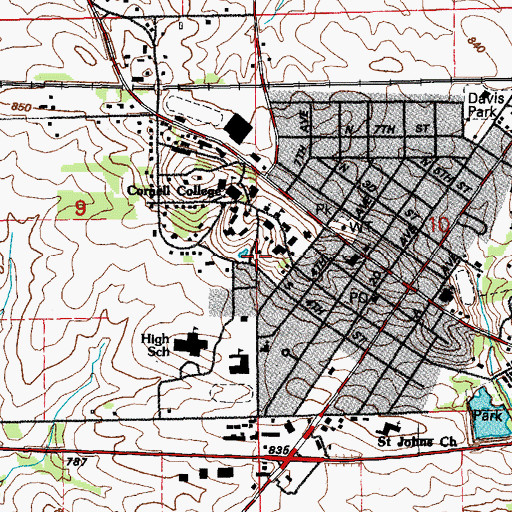 Topographic Map of Minority Cultural Center, IA