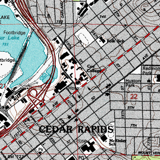 Topographic Map of Poe Chapel, IA