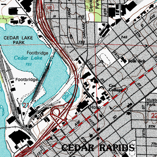 Topographic Map of Eby Annex, IA