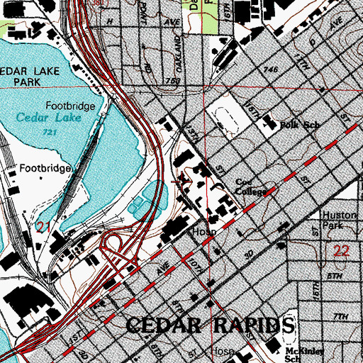 Topographic Map of Armstrong Hall, IA