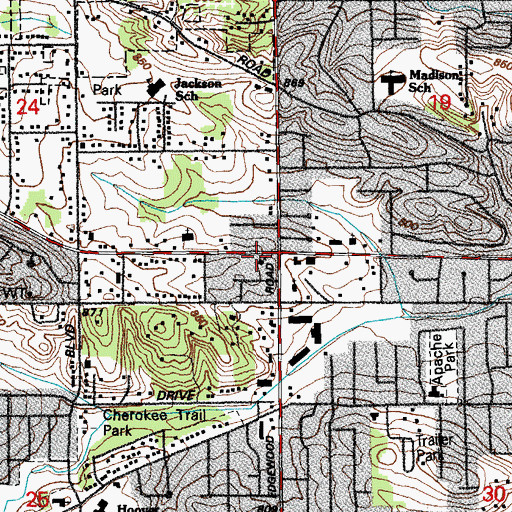 Topographic Map of Holy Redeemer Lutheran Church, IA