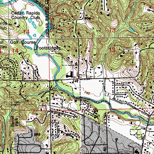 Topographic Map of Saint George Orthodox Church, IA