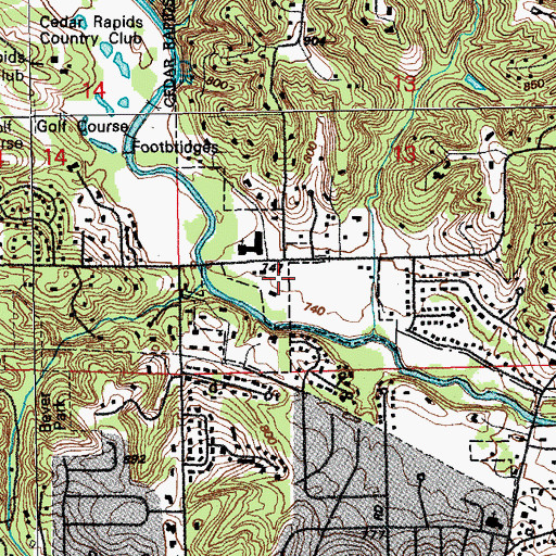 Topographic Map of Saint John the Baptist Orthodox Church, IA