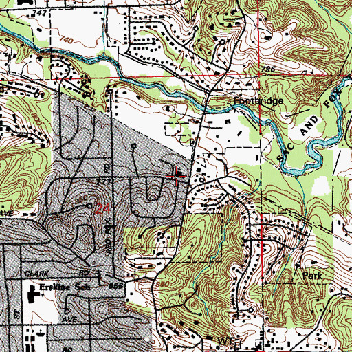 Topographic Map of The Church of Jesus Christ of Latter Day Saints, IA