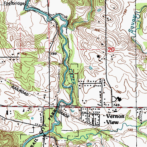 Topographic Map of Indian Creek Park, IA