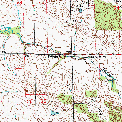 Topographic Map of Airport National Public Golf Complex, IA
