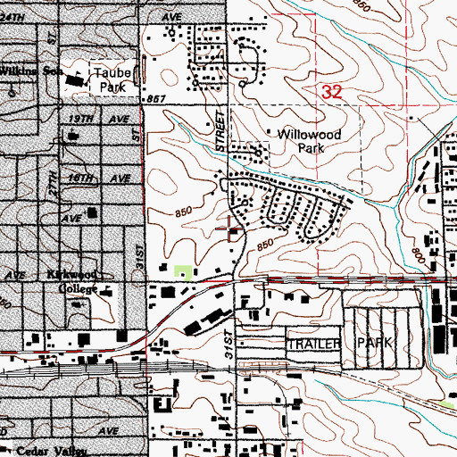 Topographic Map of Marion Family Practice Center, IA