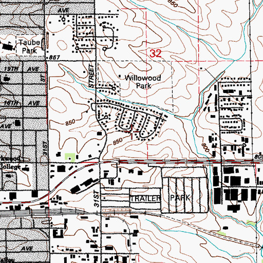 Topographic Map of Mercy Care Center at Marion, IA