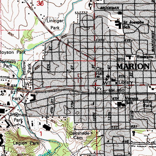 Topographic Map of Victory Christian Church, IA