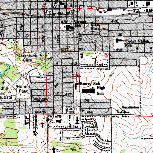 Topographic Map of Open Door Christian Church, IA