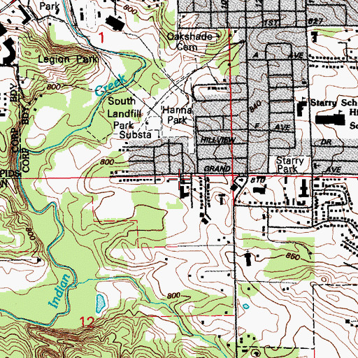Topographic Map of Marion Gospel Hall, IA